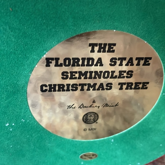 Danbury Mint Florida State Seminoles Light Up Christmas Tree Animated Working - Picture 7 of 7